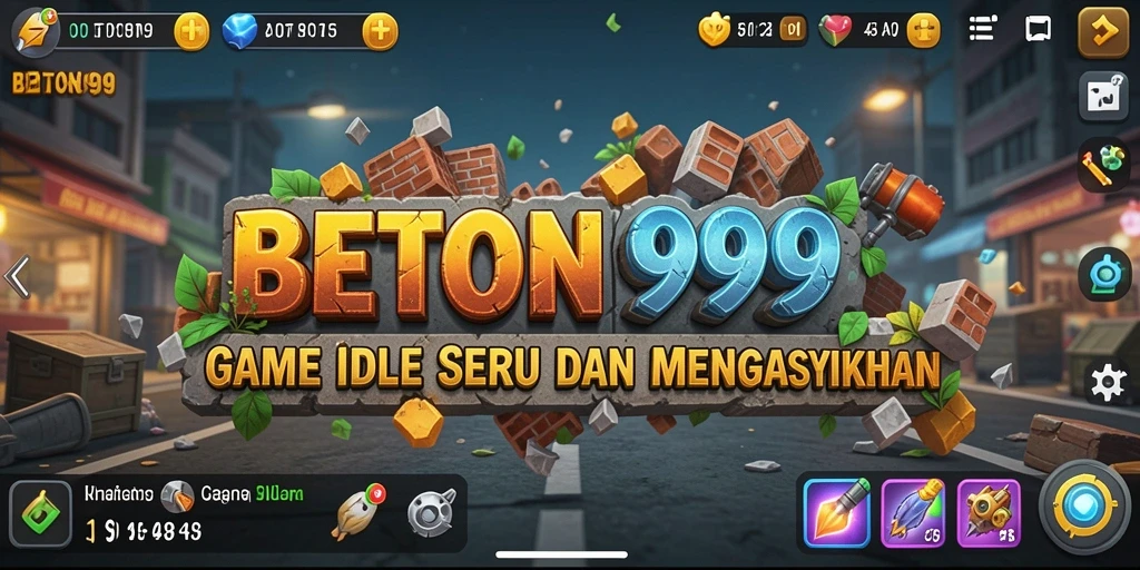 Tampilan utama BETON999 yang mengasyikkan dengan gameplay Idle.