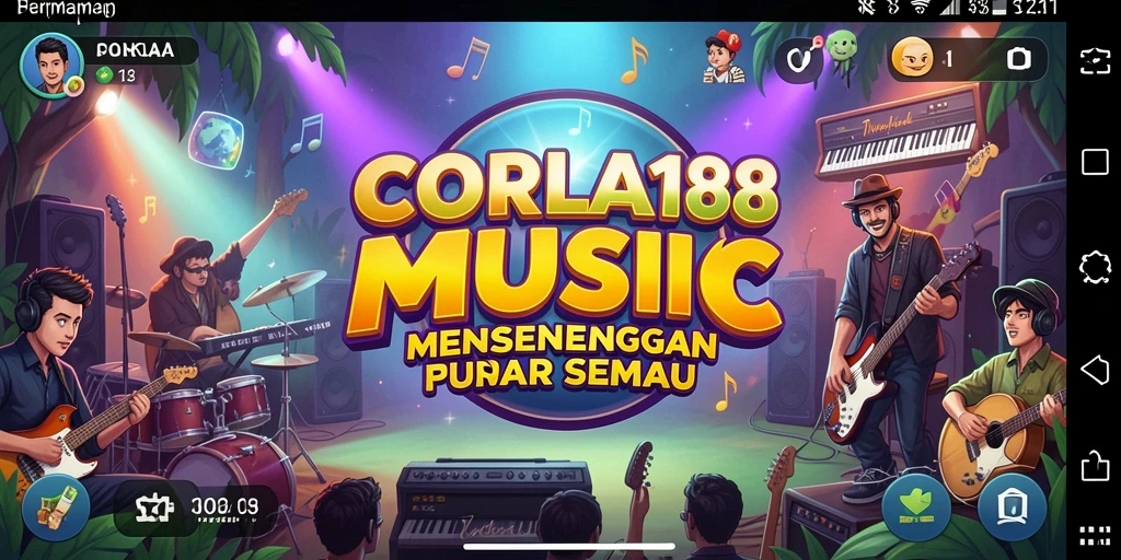 Tampilan gameplay aplikasi musik yang interaktif dan menyenangkan.
