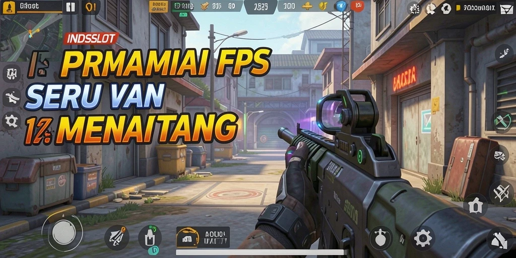 Tampilan gameplay intens dari INDSLOT menampilkan pertempuran seru FPS.