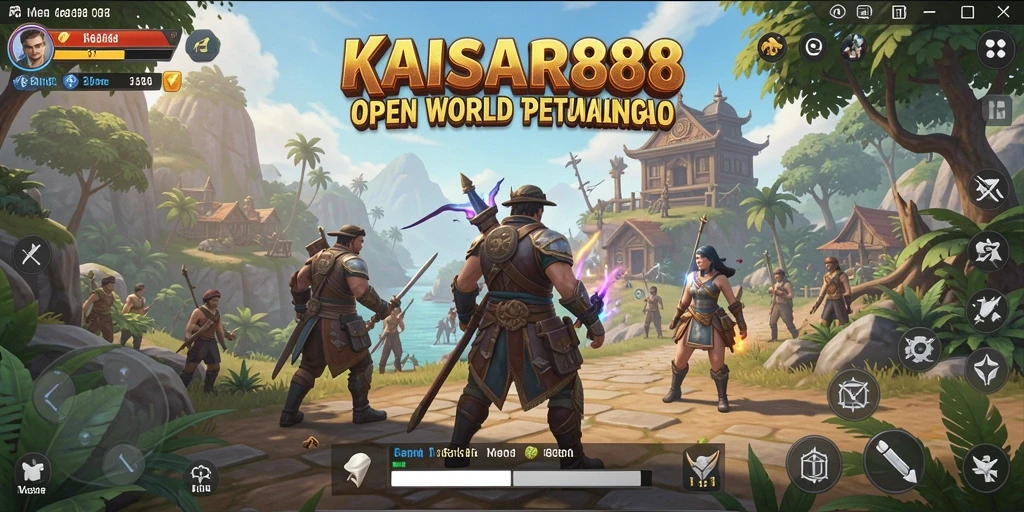 Tampak gameplay mendebarkan di dunia Open World KAISAR888.