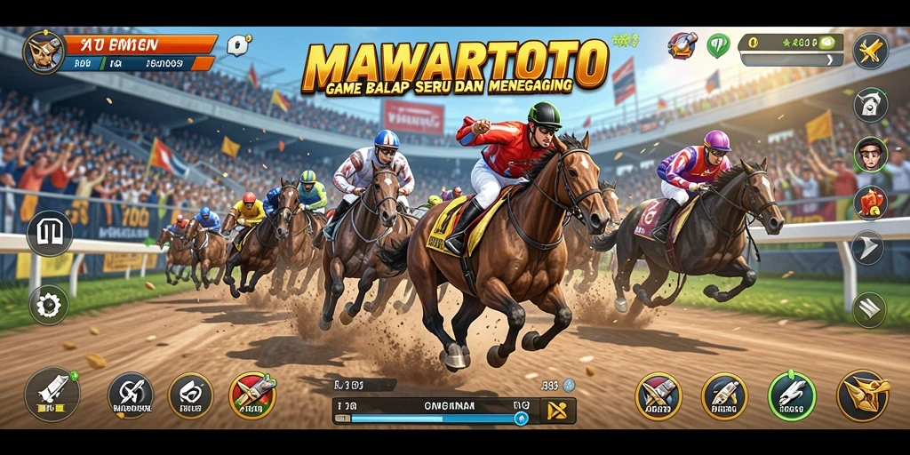 Tampilan gameplay balap yang mendebarkan dari MAWARTOTO.