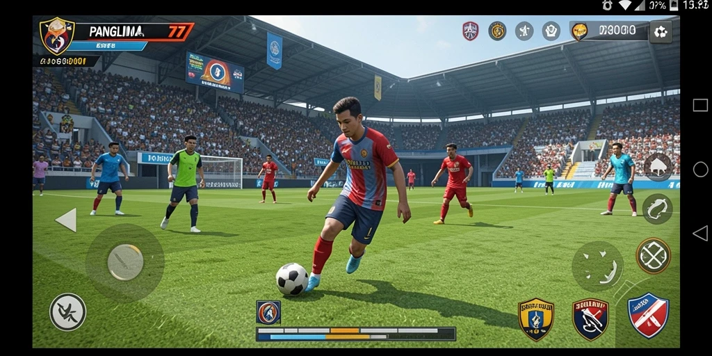 Tampilan gameplay PANGLIMA77 yang menarik dalam aksi sepak bola.