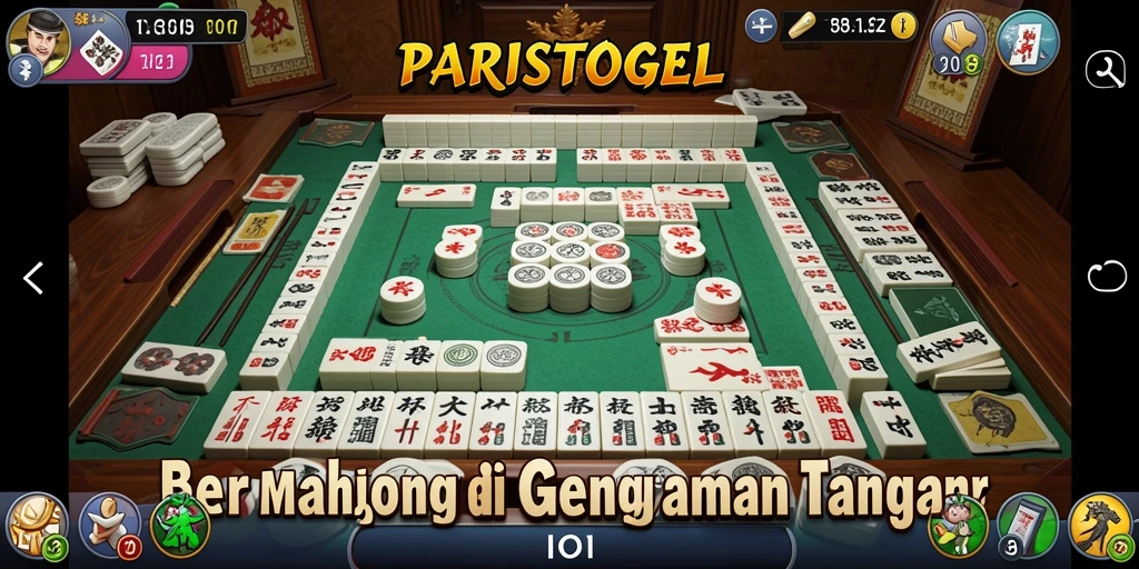 Tampilan menawan dari gameplay Mahjong PARISTOGEL.