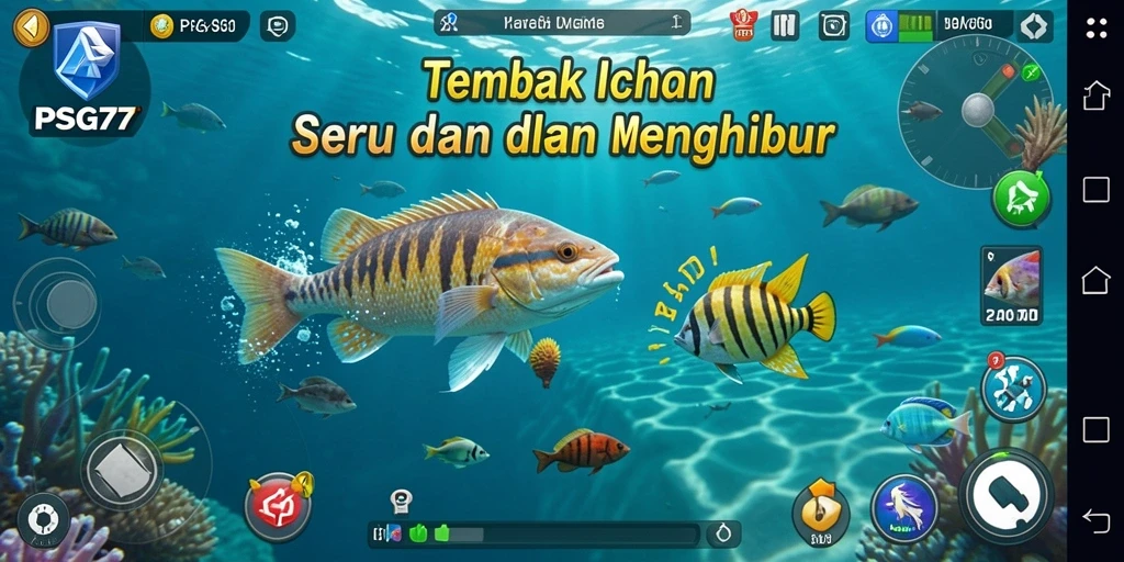 Tampilkan gameplay seru dalam PSG77 saat menembak ikan.