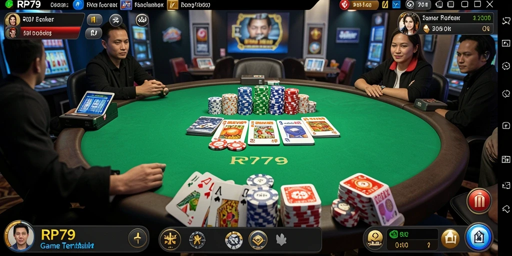 Tampilan menarik dari gameplay Poker di RP79 yang mengasyikkan.